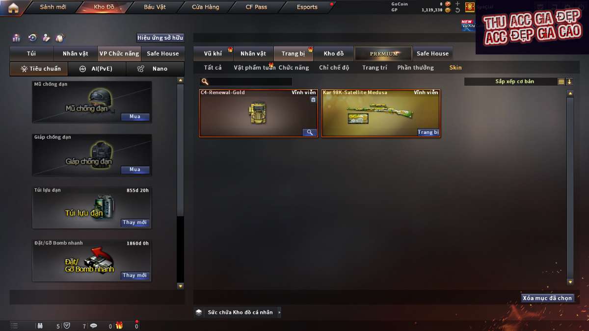 shop acc cf uy tin gia re